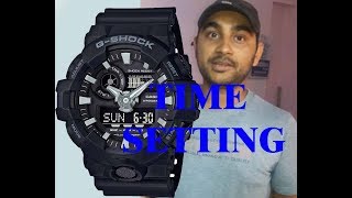 how to adjust time or Time setting G shock hindi version [upl. by Zuckerman]