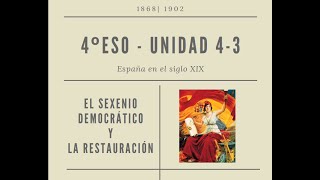 El Sexenio Democrático y la Restauración 1868  1902  4ºESO 4x03 [upl. by Atcele269]