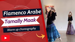 Tamally Maak by Amr Diab  Flamenco Arabe Warm Up Dance  FlamencoArabe DanceWarmUp dance [upl. by Keyek]