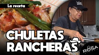 Receta de CHULETAS RANCHERAS  Carne de Puerco Estilo Mexicano [upl. by Naehgem822]