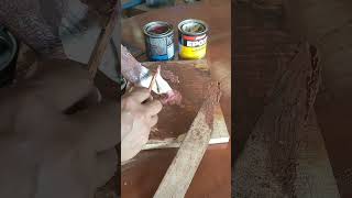 Mahogany wood color epoxy mixing tips short shorts [upl. by Aener]