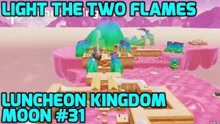 Super Mario Odyssey  Luncheon Kingdom Moon 31  Light the Two Flames [upl. by Enelime]