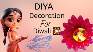 Diya Decoration for Diwali 🪔✨✨ideas✨✨Diya Decoration craftarAfrin [upl. by Cleodel814]