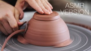 Throwing and Turning a Pottery Bowl with Crosssections — ASMR Version [upl. by Hagile283]