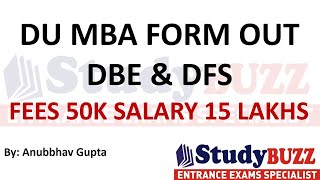 Delhi University MBA forms are out  DBE amp DFS  Fees 50K and Average Salary 15 lakh [upl. by Orren493]