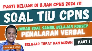 🔥 Wajib Tau 12 Soal TIU CPNS 2024 Sinonim Antonim Analogi dan Pembahasannya Part 1 [upl. by Klaus]