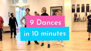 🔥9 DANCES in 10 MINUTES 🔥Learn in this Ballroom Dance Course more then in your Entire Life BASICS [upl. by Dolphin]