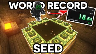 The End in UNDER 20 SECONDS  A WORLD RECORD Minecraft Seed [upl. by Rexer]