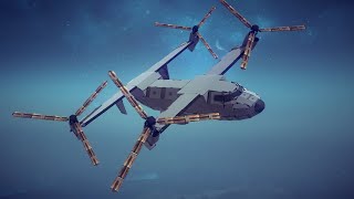 V44 Quad Tiltrotor Heavy Transport  What can it do  Besiege [upl. by Enautna]