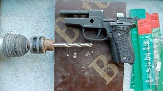 Сверление Ствола ПЕРФОРАТОРОМ  Модификация Стартового Пистолета  RETAY BARON HK Sig P228 [upl. by Gingras]