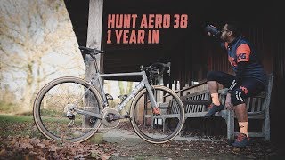 207 HUNT 38 WIDE AERO CARBON WHEELS 1 Year REVIEW [upl. by Marquez]