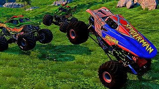 Monster Truck Madness JawDropping Stunts Compilation 🚜💨 [upl. by Marsland]