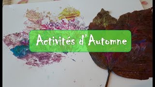 DIY  🍁Empreintes de feuilles mortes  Idée dactivité dAutomne [upl. by Fante]