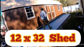 Brand New Shed Delivery and Set Up Premier Portable Buildingamazing shed set up [upl. by Sharl]