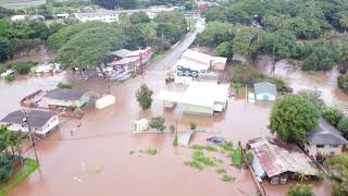 Oahus Haleiwa Town Submerged by Floodwaters [upl. by Rma]