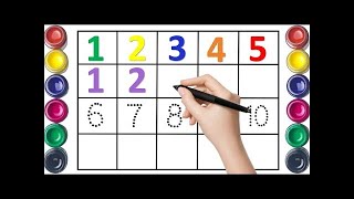 1234 Numbers  123 Number Names  110  Counting Numbers  learn color name  Kids Learning Academy [upl. by Binah]