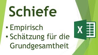 Schiefe in Excel berechnen  Daten analysieren in Excel 6 [upl. by Ahsahs]