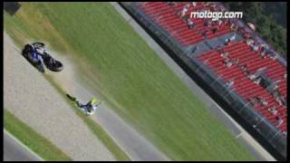 2010 Italian GP photo slideshow Rossi crashes in FP2 [upl. by Arodoet328]