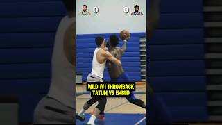 Tatum vs Embiid 1v1 got INTENSE😤 [upl. by Innoj]