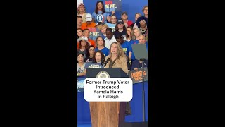 Former Trump Voter Introduced Kamala Harris in Raleigh [upl. by Barnaba860]