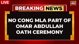 Omar Abdullah Oath Ceremony LIVE No Congress MLA Part Of Omar Oath Ceremony Today  India Today [upl. by Volin454]