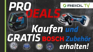 Bosch ProDeals  Bosch Zubehör gratis zu deinem Einkauf Der XLock und MesstechnikDEAL German [upl. by Miculek]