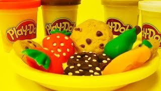 Play Doh Cookies amp fruit recipe playdough by lababymusica [upl. by Olraced219]