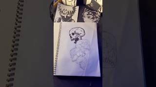 Skull drawing 💀 💥skullart youtubeshorts ytshort art [upl. by Mowbray]