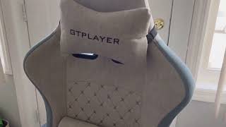 GTPLAYER Gaming Chair Computer Chair w Pocket Spring Cushion Linkage Armrests and Footrest Review [upl. by Marybeth255]