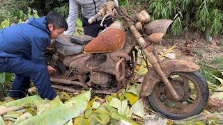 Full restoration old Euro Motorcycle  Repaired motorbike after being forgotten for a long time [upl. by Eade]