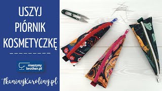 Prosty Piórnik Kosmetyczka Tutorial DIY Tkaniny Karoliny [upl. by Yetsirhc]