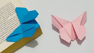 Kelebek Yapımı 🦋 \ Origami Kelebek Kitap Ayracı Yapımı [upl. by Erbma]