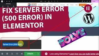 Elementor server error 500  Elementor update error 500  SOLVED 100✅ 🔥🔥🔥🔥🔥 [upl. by Ahseal860]