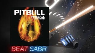 BEAT SABER  FireBall  PitBull ft John Ryan  Custom song  2 year anniversary of this channel [upl. by Oinota]