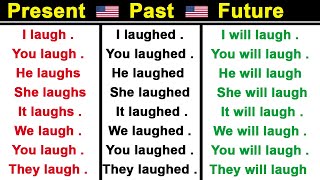 To laugh  Ri – Simple Present Simple Past Simple Future and Conditional [upl. by Auhsoj398]