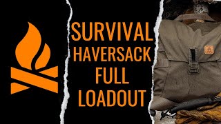 Essential 72Hour Scout Kit Survival Haversack Kit Full Loadout Traditional Minimalist Bushcraft [upl. by Minny]