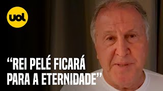 Pelé morre Zico lamenta a morte do Rei e presta homenagem [upl. by Onaicnop952]