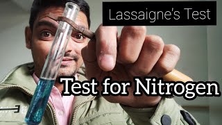 Detection of extra elements in the given organic compounds  Lassaignes test  Test for Nitrogen [upl. by Etep904]