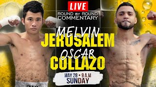 🔴LIVE Melvin Jerusalem vs Oscar Collazo Boxing Commentary  WBO World MiniFlyweight Championship [upl. by Bowman]