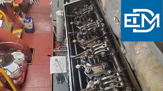 EMD Cylinder Head Removal While Underway [upl. by Ailb]