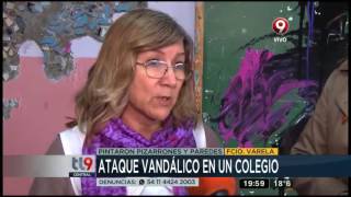 Ataque vandálico en un colegio de Florencio Varela [upl. by Acirtap]