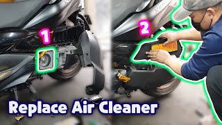 Yamaha Xmax 300 Motorcycle Air Cleaner Filter Replacement Repair [upl. by Achilles406]