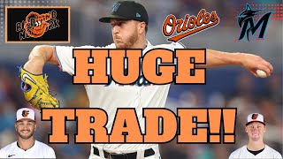 ORIOLES TRADE BIG NAMES for Marlins Pitcher  Major League Baseball [upl. by Ardyaf]