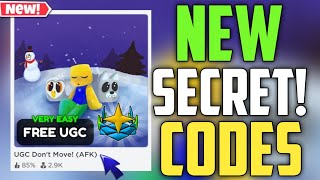 UGC DONT MOVE New Codes 2023  ROBLOX SECRET CODES AFK [upl. by Tatia]