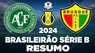 CHAPECOENSE 1 x 1 BRUSQUE AO VIVO  CAMPEONATO BRASILEIRO SÉRIE B 2024  15ª RODADA  NARRAÇÃO [upl. by Atsyrk775]