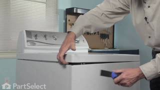 Washer Repair Replacing the Lid Hinge Whirlpool Part 352044 [upl. by Pedroza599]