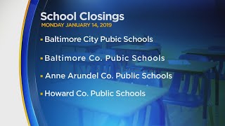 School Closings And Delays Announced For Monday [upl. by Charissa]