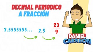 CONVERTIR DECIMAL PERIODICO A FRACCIÓN Super fácil  Para principiantes [upl. by Odlavu]