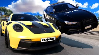 HighSpeed STREET RACE Ends in Police Chases in BeamNG Drive Mods Multiplayer [upl. by Radloff363]