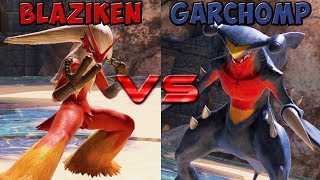 Pokken tournament  Blaziken vs Garchomp [upl. by Entwistle564]